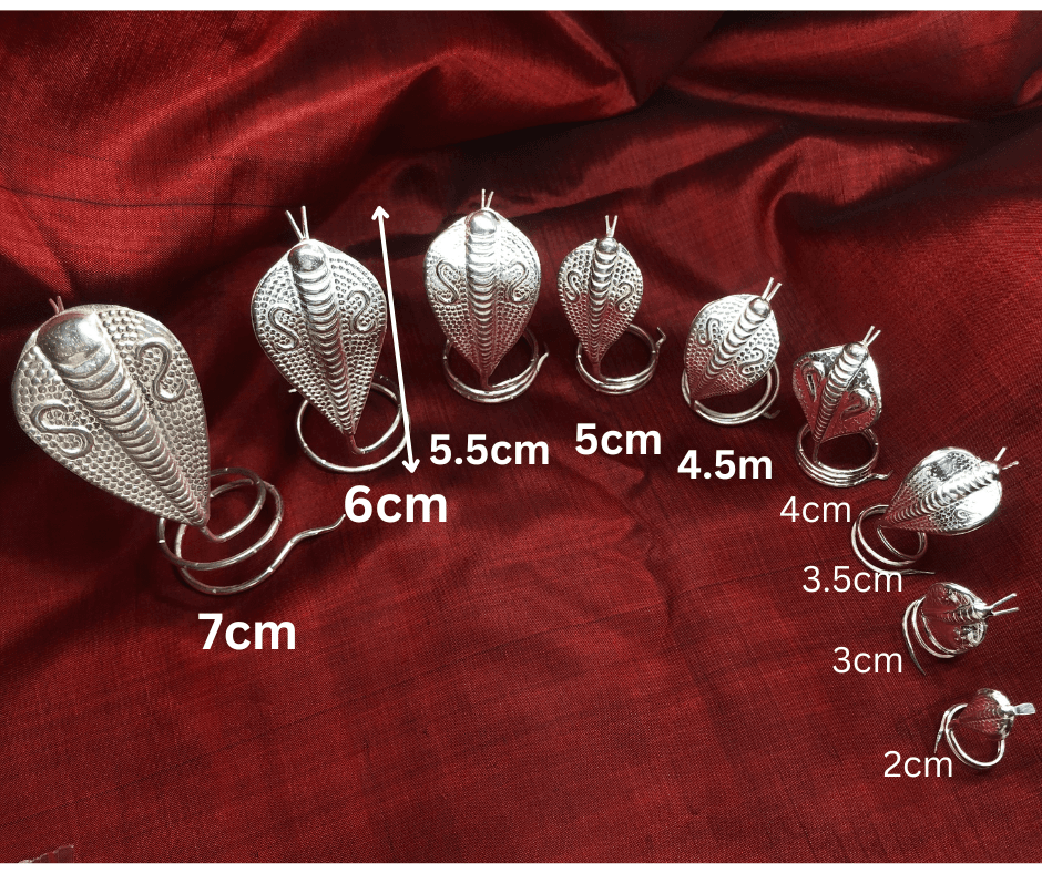 Silver Naag Devta Idol for Pooja, Silver Naag for Shivling, Saap, Snake statue for Shivlinga view 2