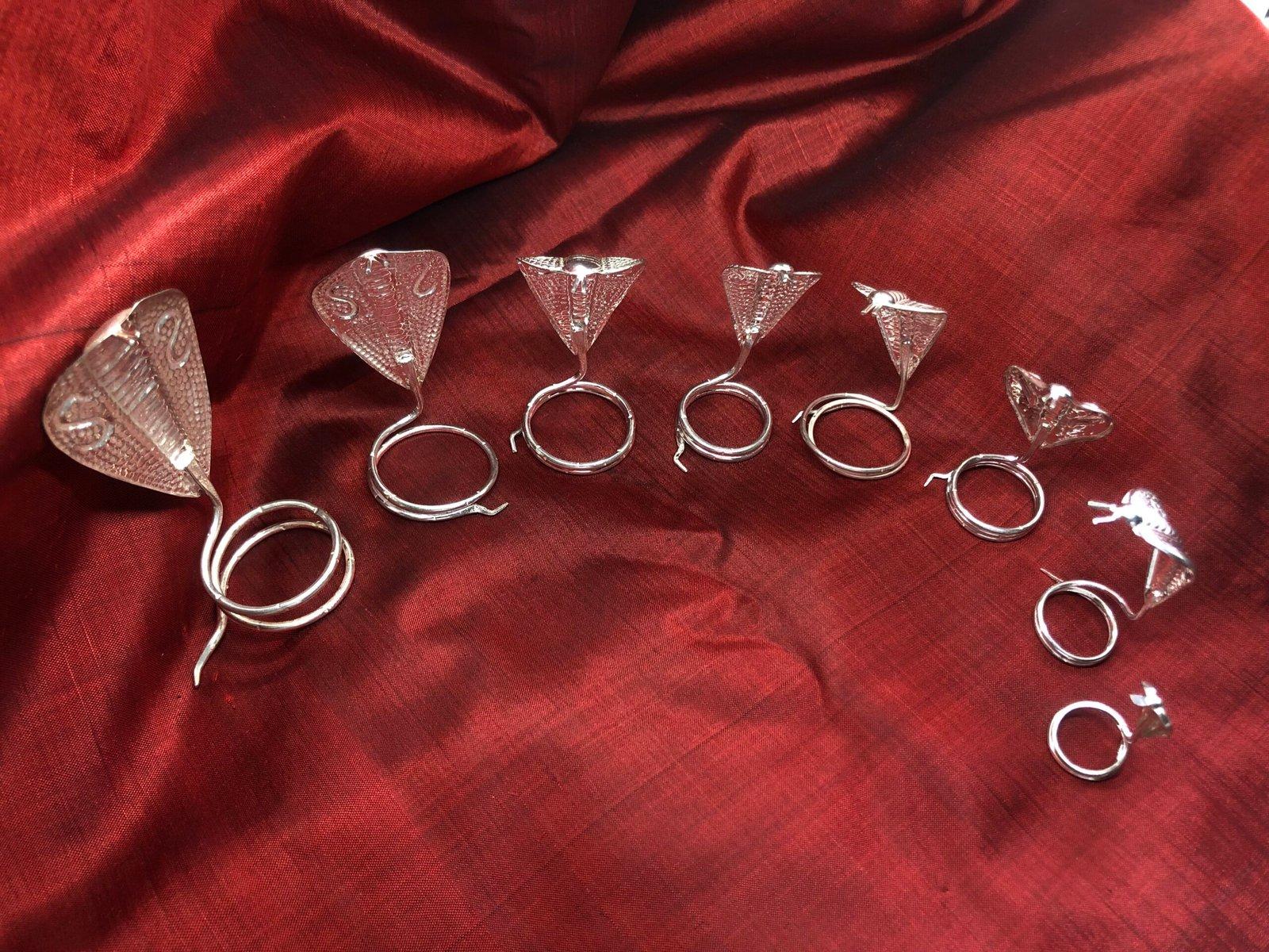 Silver Naag Devta Idol for Pooja, Silver Naag for Shivling, Saap, Snake statue for Shivlinga view 4