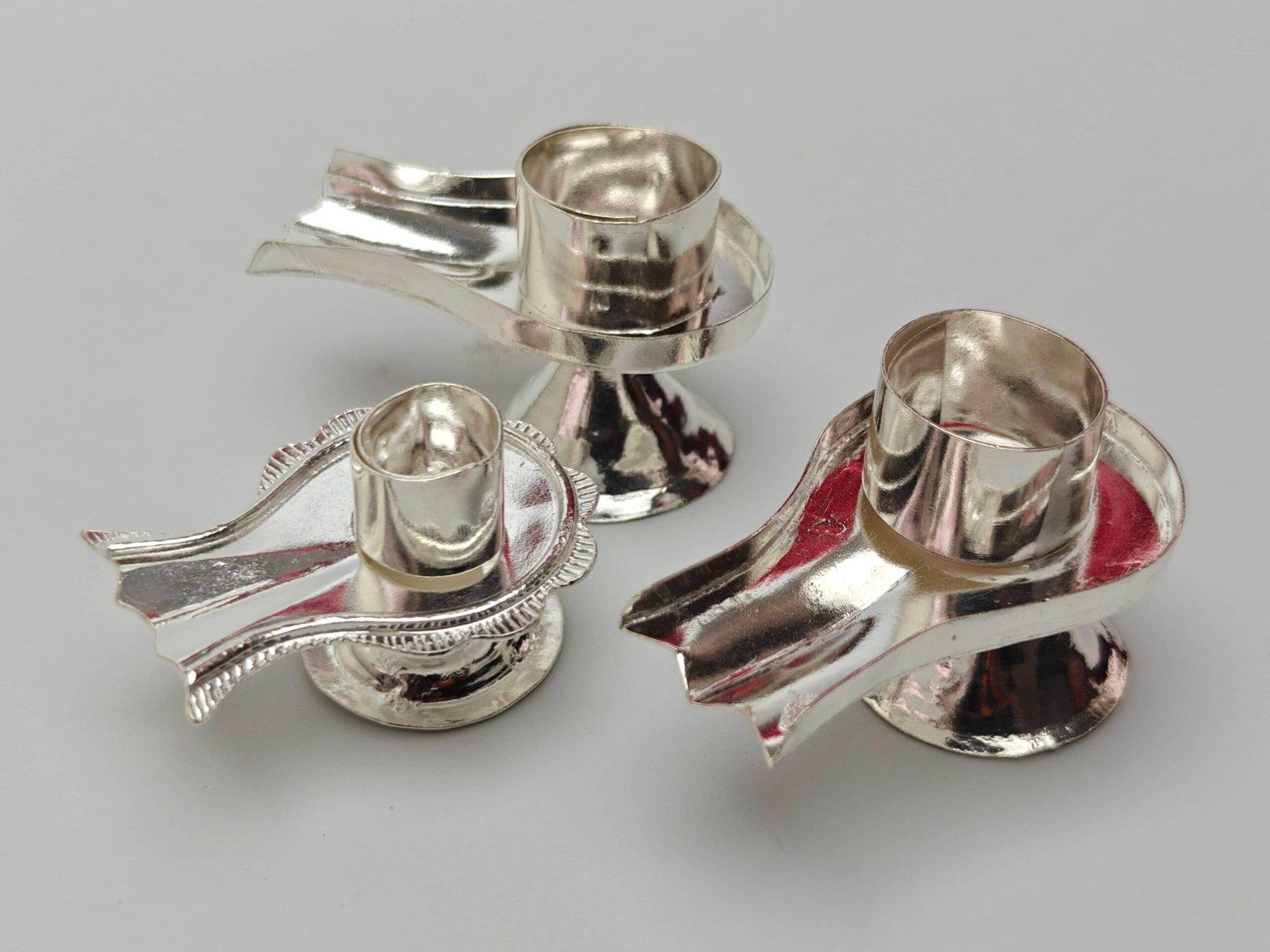 Silver Shiva-holder / Gouripot /Silver Yoni/Lingam holder's