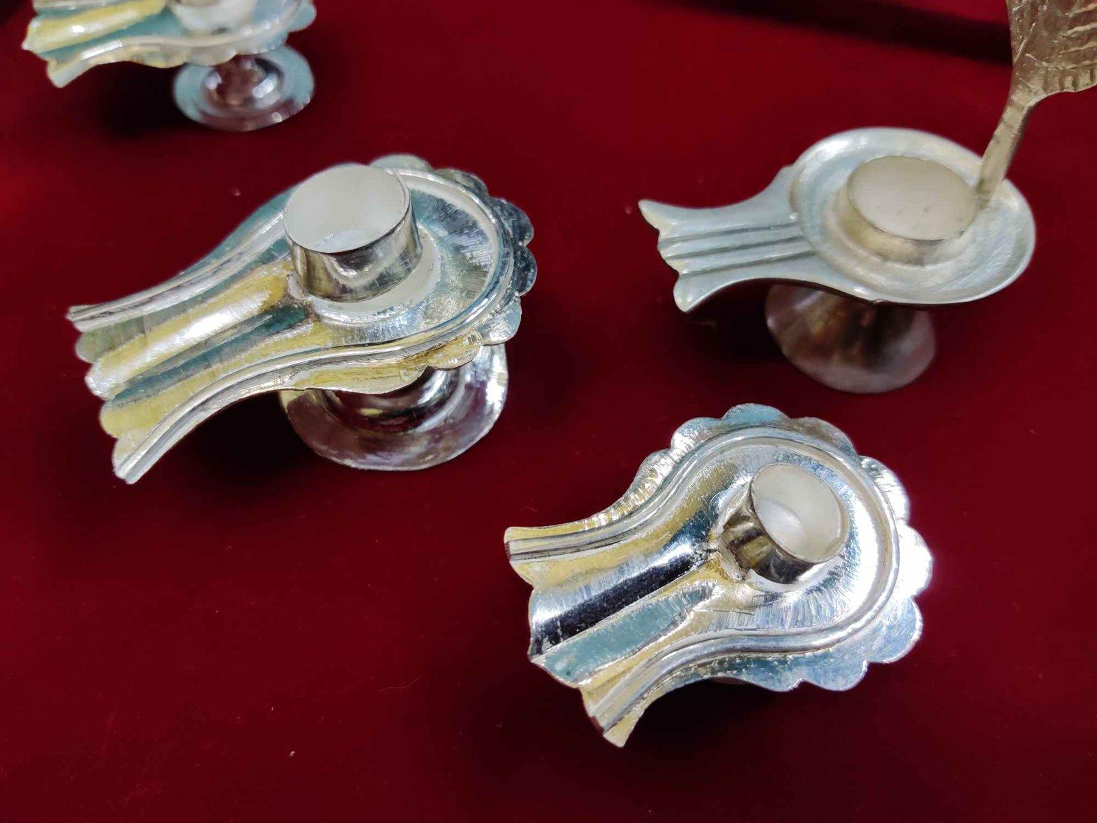 Silver Shiva-holder / Gouripot /Silver Yoni/Lingam holder's view 2