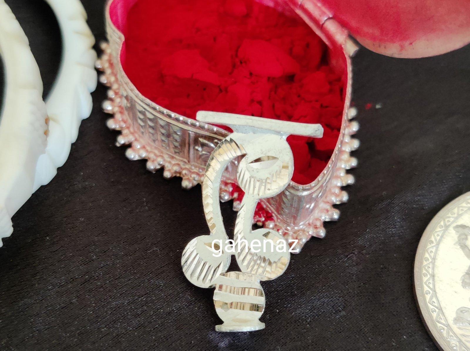 Silver Sindoor Kathi/ stick, Applicator/Tipkathi/Kumkum Bindi stick view 2