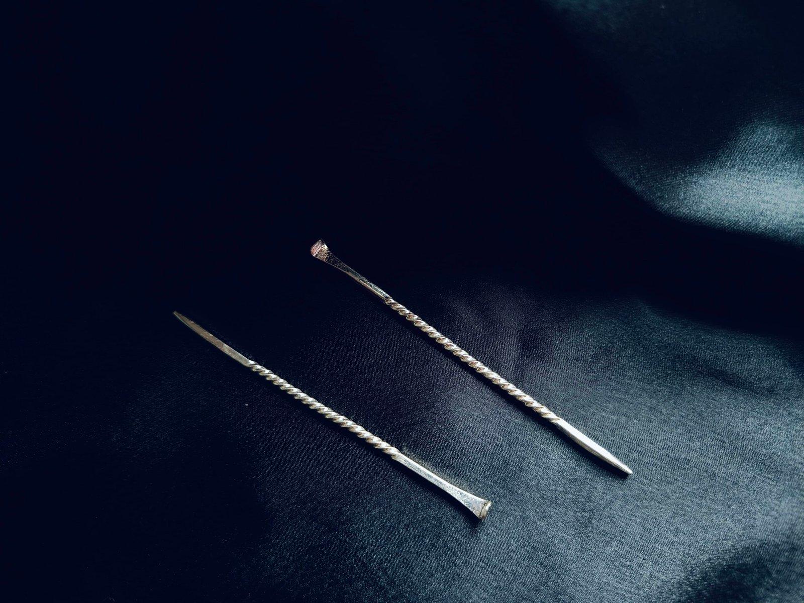 Silver Spiral Design Toothpick and Ear Cleaner
