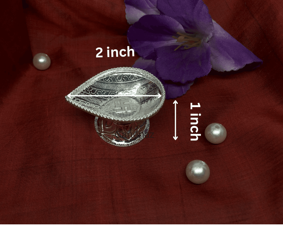 Stand Diya/Pradip with Swastik view 3