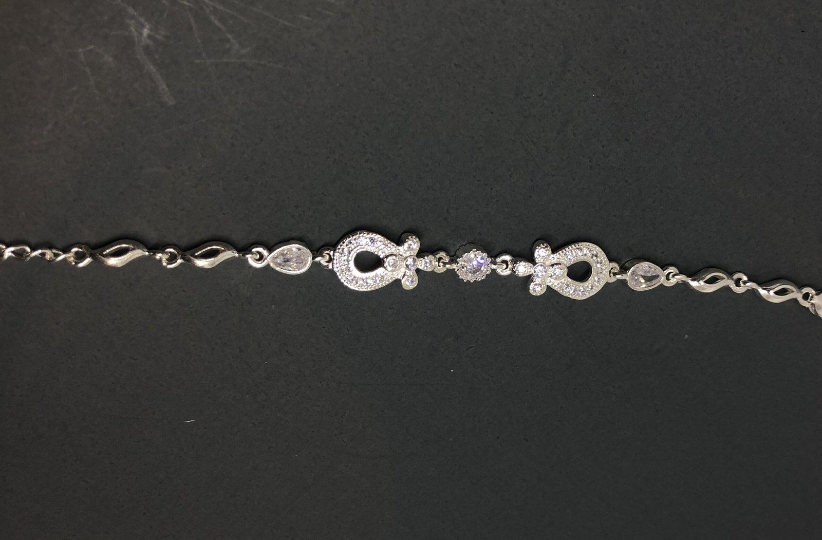 White Stone Bracelet view 3