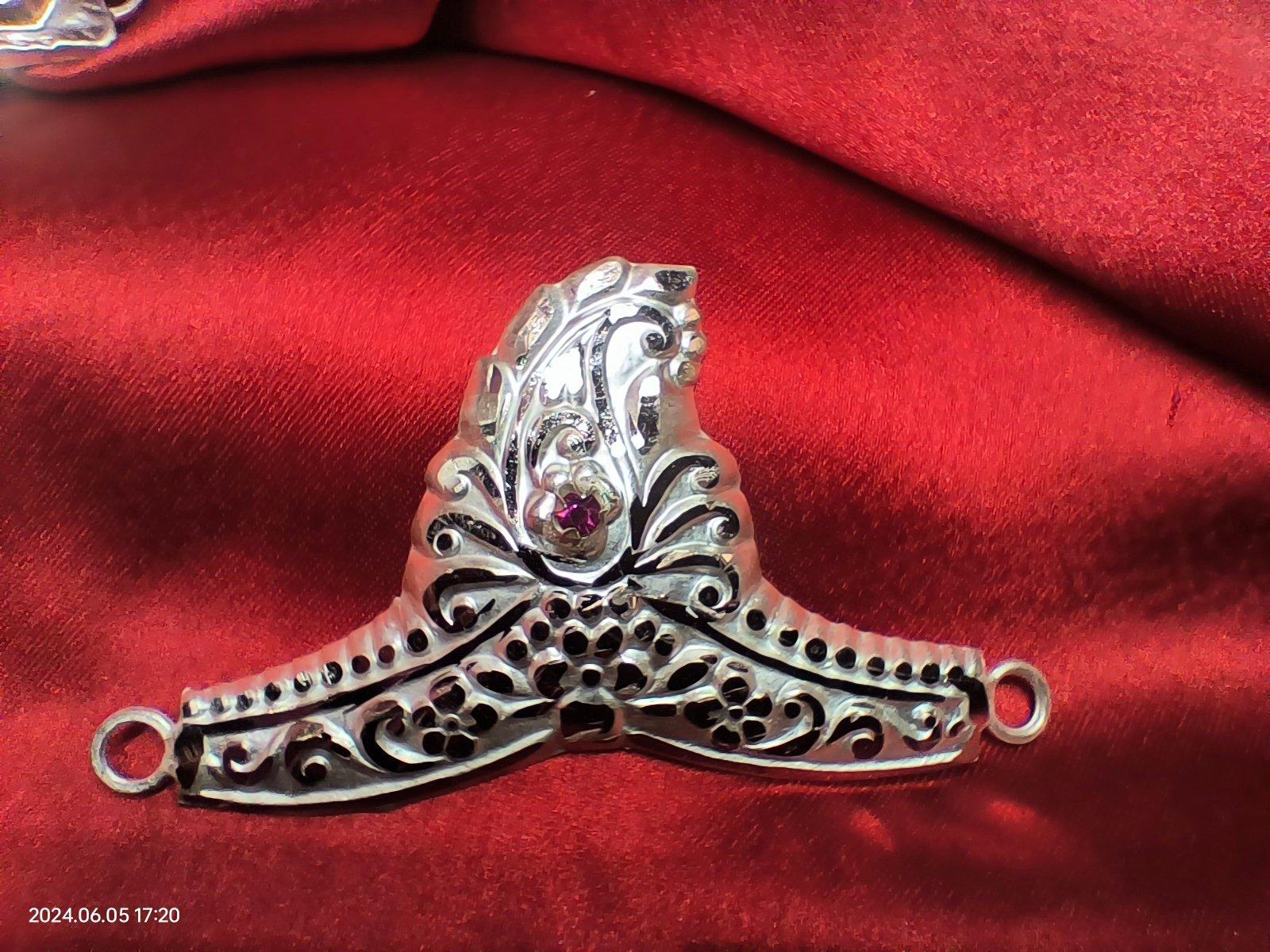 Gahenaz Silver 2-inch Traditional Silver Mukut/Crown for 3-4size Deity/Idol / Dev-Devi view 3