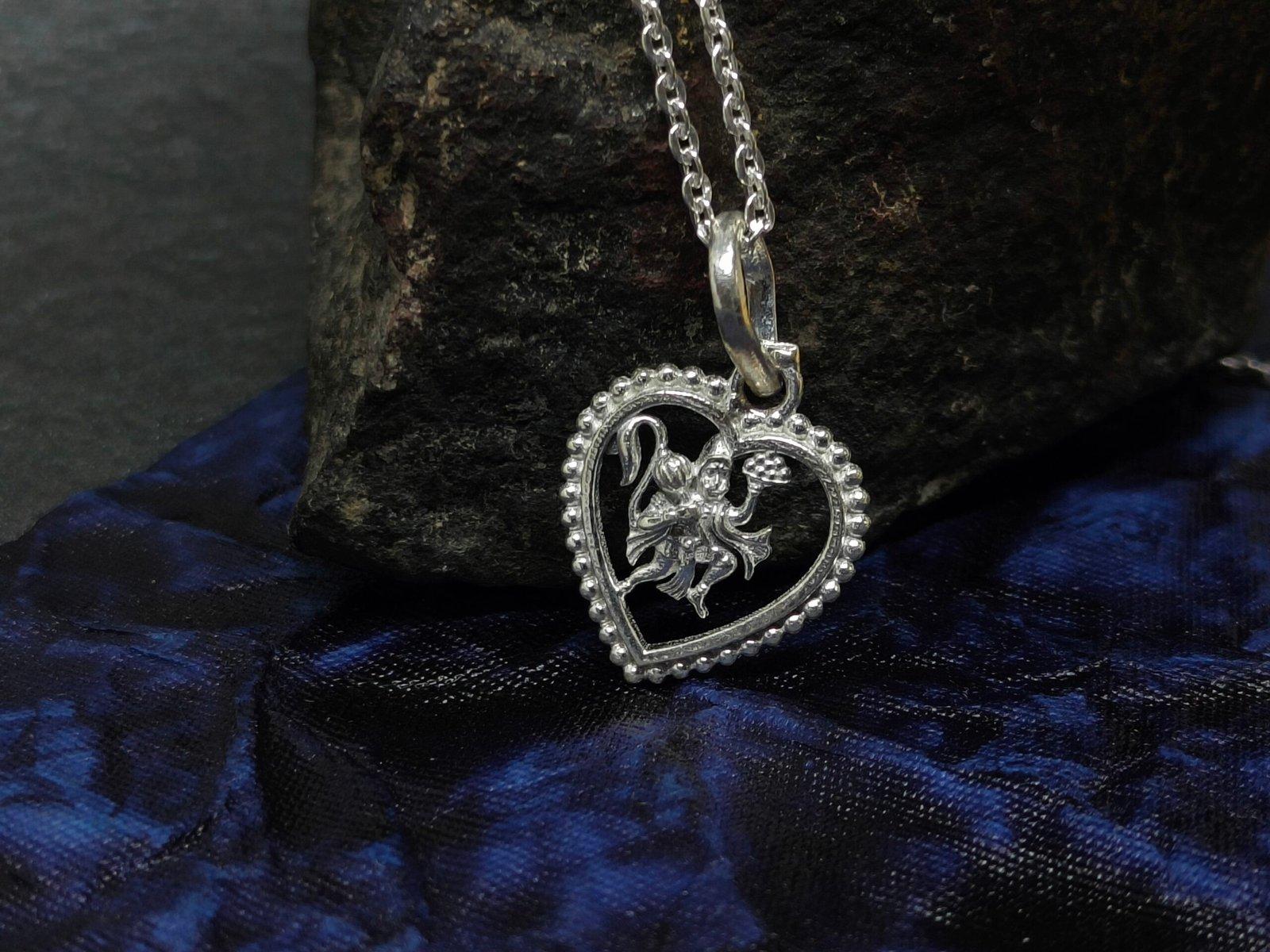 Idol Pendant Hanuman/Bajrangbali with chian view 3